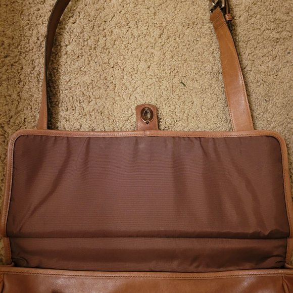Vtg Coach 6457 British Tan Lexington Lap Top Work Bag - Picture 3 of 12